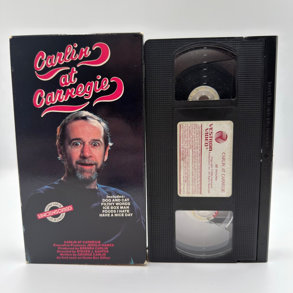 George Carlin at Carnegie VHS Vestron Video 1983 Uncensored Stand Up Comedy Tape
